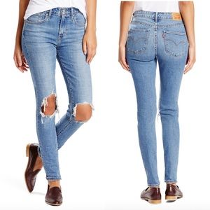 Levi’s 721 Ripped High Waist Skinny Jeans